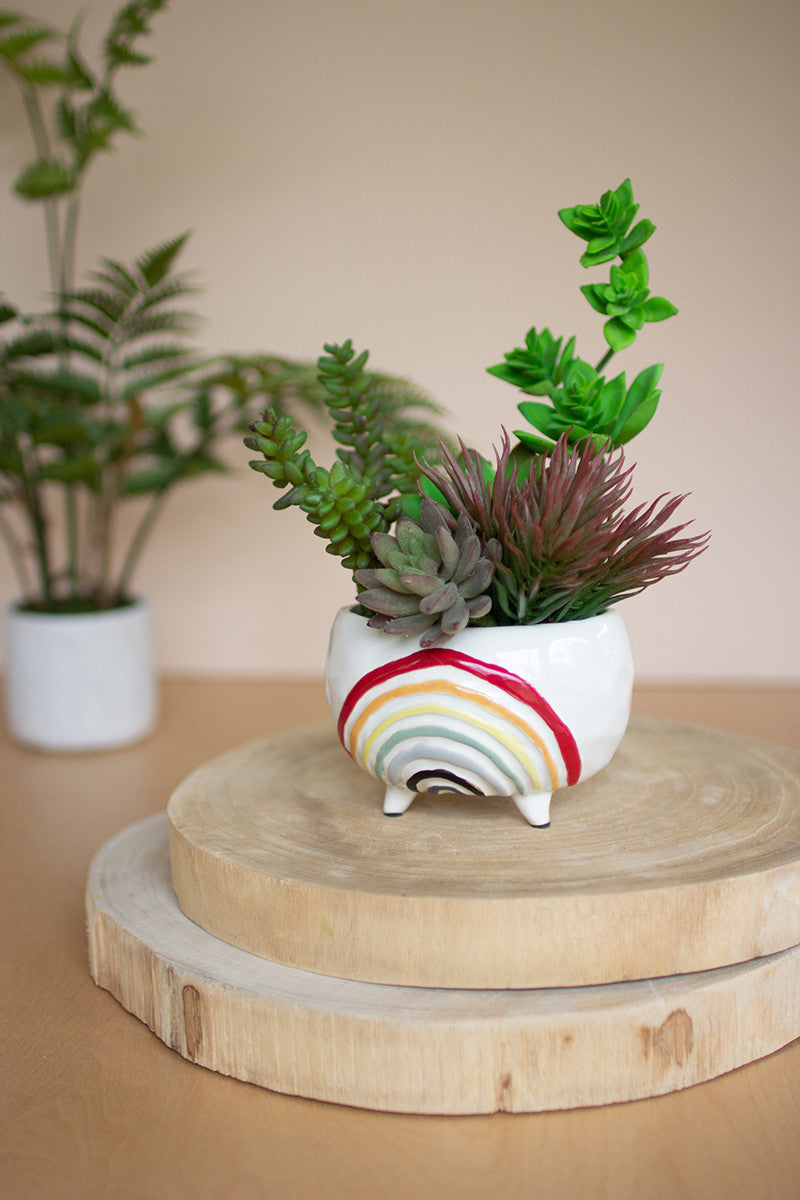 Kalalou: Ceramic Rainbow Planter
