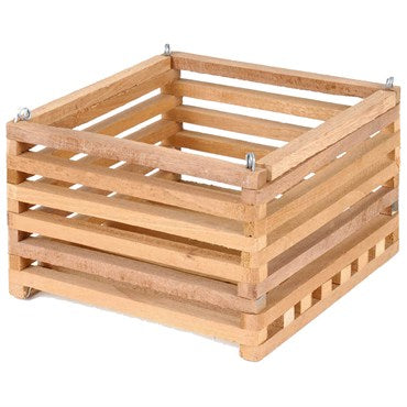 Square Cedar Basket with Hangers - 8 in