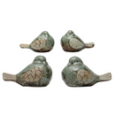 Stoneware Bird Aqua - Assorted - 3"