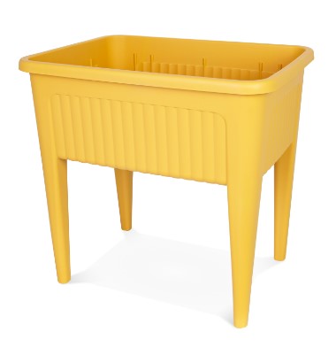 gold raised plant pot Lagoon: Raised Garden Bed-Small-Gold