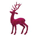 Flocked Deer - Pink