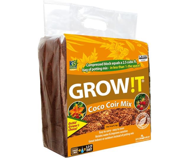 GrowIt Organic Coco Coir Block - 2.5 cu ft