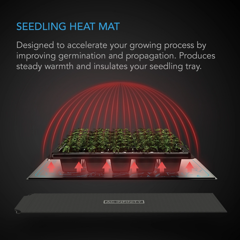 AC Infinity Suncore 1 Tray Seedling Heat Mat - 10 x 21 in