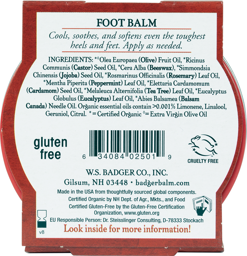 Badger Organic Foot Balm - 2 oz