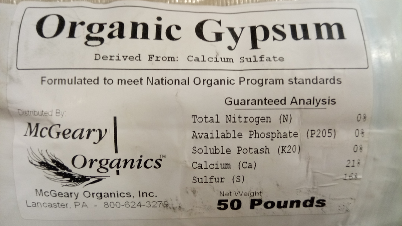Organic Gypsum - 50 lb