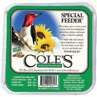 Cole's Special Feeder Blend Suet Cake - 11.75 oz