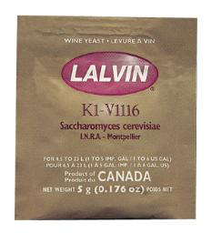 Lalvin K1-V1116 Dry Wine Yeast