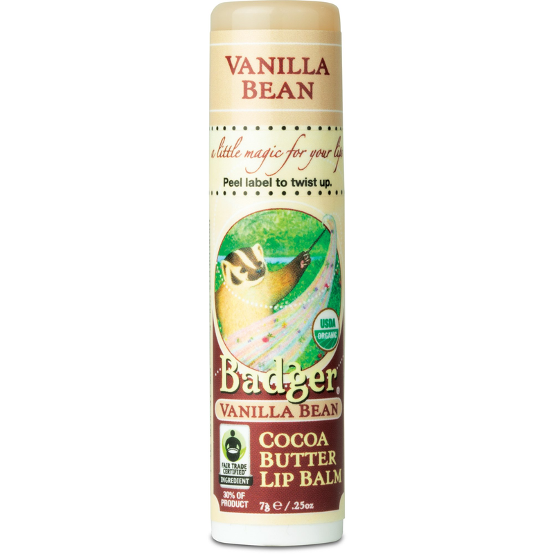 Badger Vanilla Bean Organic Cocoa Butter Lip Balm