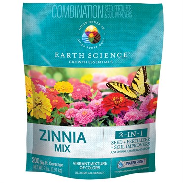 sprinkling wildflower seeds Earth Science Zinnia Mix