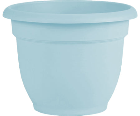 blue self watering planter Bloem 16" Ariana Misty Blue Planter