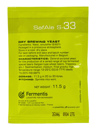 SafAle S-33 Belgian Ale Yeast