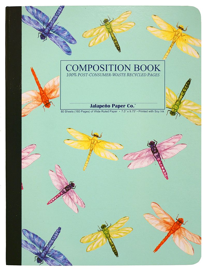 Dragonflies Wide Ruled Decomposition Book