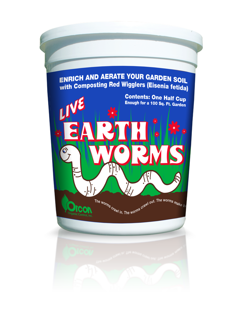 Orcon Live Red Wiggler Earthworms - 1/2 cup