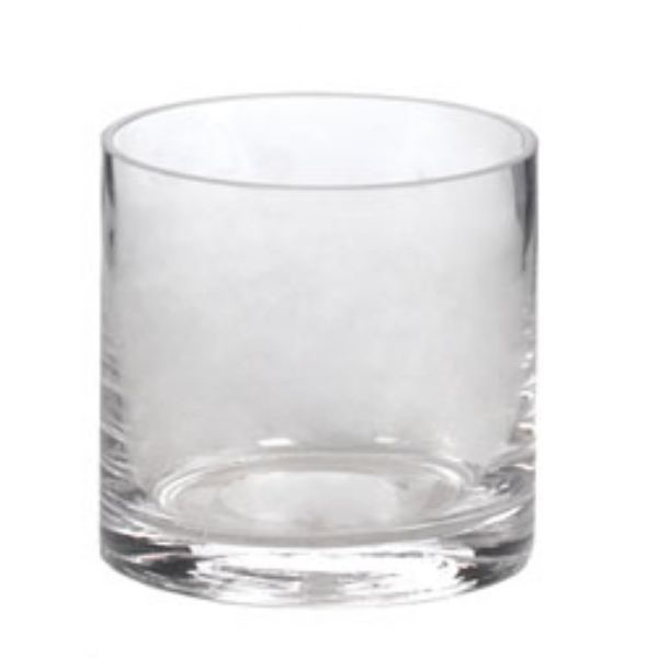 Clear Glass Cylinder - 4x4 in