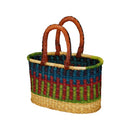 African Artisan Small Oval Basket