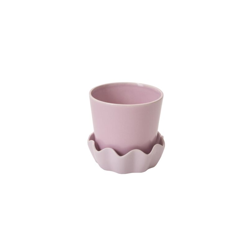 Springvale Pot with Saucer - Light Purple - 5"