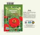 Red Scarlet Zinnia Seeds