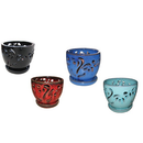 Round Orchid Pot with Saucer - Assorted - 5.75x4.75in