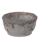 Round Distressed Cement Planter - 5x2.5 in
