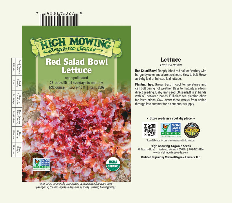 HM: Lettuce: Red Salad Bowl Seeds