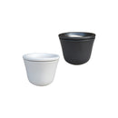 Self-Watering Pot - Round-Black and White - 5"