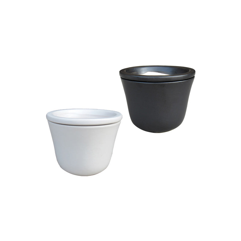 Self-Watering Pot - Round-Black and White - 5"