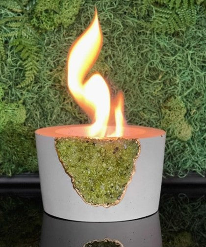 Tabletop Fire Pit-Geode Green