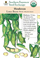 Henderson Bush Lima Bean Seeds