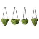 Hanging Basket-Moss Weave-Spring Green Mini-Assorted Shapes