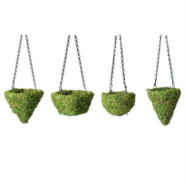 Hanging Basket-Moss Weave-Spring Green Mini-Assorted Shapes