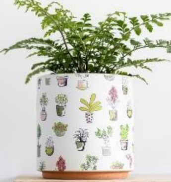 Doodle Planter-with Stand-Assorted-5x6in