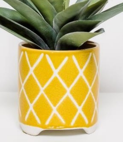 Haley Planter-Yellow-4.5x5in