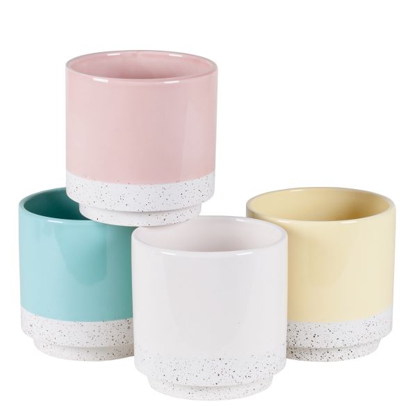 Round Pastel Pot - Assorted - 6"