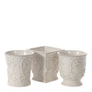 Embossed White Planter - 4.5"