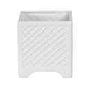 Square Trellis Pot - White - 6.25"