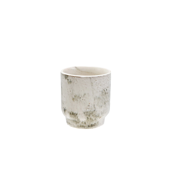 Stoneware Round Planter - White - 4"