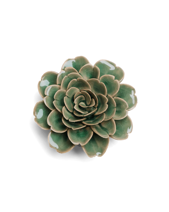 Ceramic Florals Greens