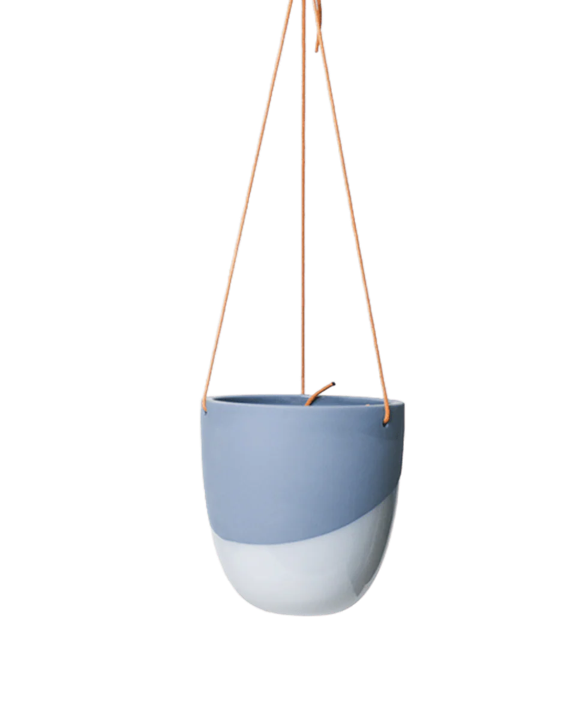 Bobbin Hanging Planter - Blue Grey - 5"