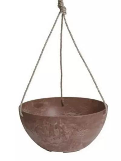 artstone hanging planter Root & Vessel Napa Hanging Bowl Planter, White, 10"