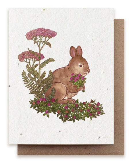 The Bower Studio: Rabbit Greeting Card