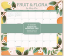 Fruit & Flora Magnetic Monthly Wall Calendar - 2026