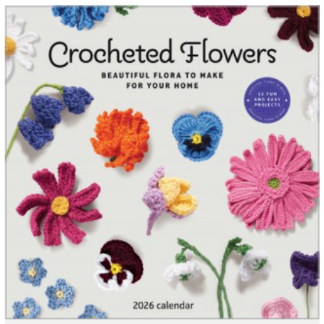 Crocheted Flowers Wall Calendar - 2026