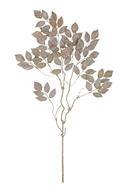 Glittered Mulberry Leaf Spray - 36" - Brown/Gold