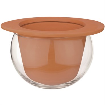 Self-Watering Pot - Terra in Clear Glass -8.75"