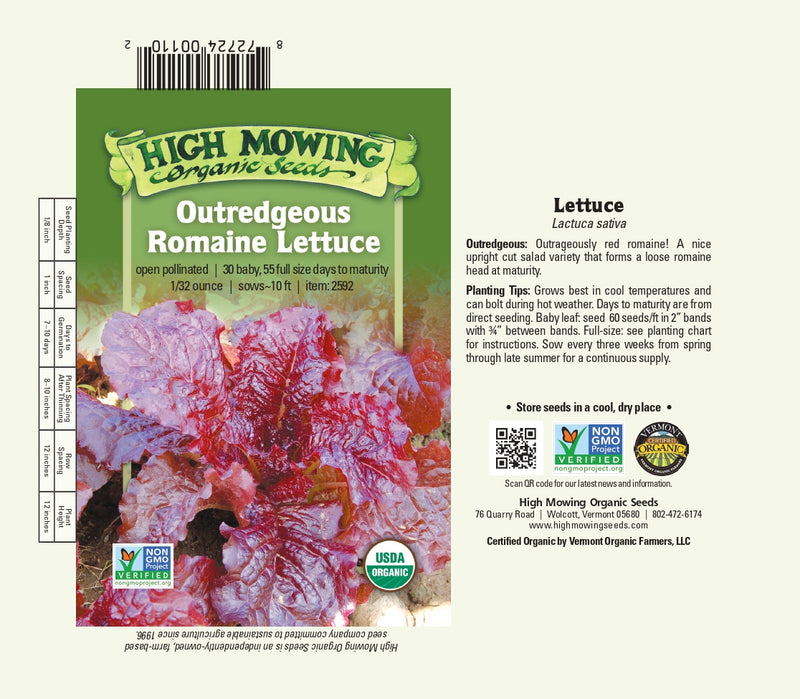 HM: Lettuce: Outredgeous Seeds