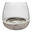 Cement Glass Terrarium - 6x6.75"