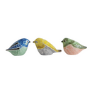 Hand Painted Stoneware Bird - Assorted - 3"