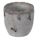 Round Distressed Cement Planter - 2.5 in