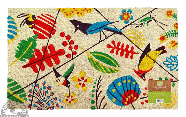 Coir Doormat - Birds & Bugs