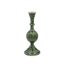 Enameled Metal Taper Holder - 10" - Green
